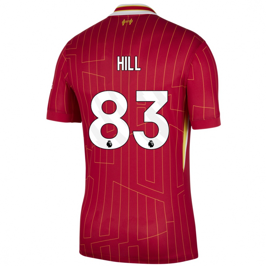 Vaikiškas Thomas Hill #83 Raudona Geltona Balta Namų Marškinėliai 2024/25 T-Shirt