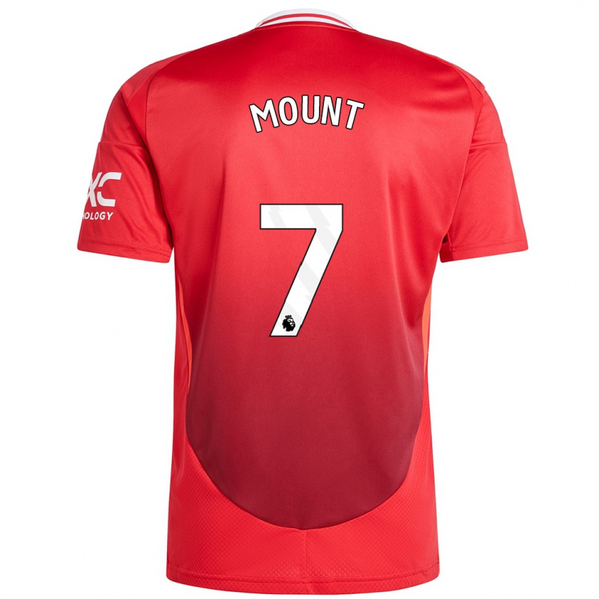 Vaikiškas Mason Mount #7 Ryškiai Raudona Namų Marškinėliai 2024/25 T-Shirt