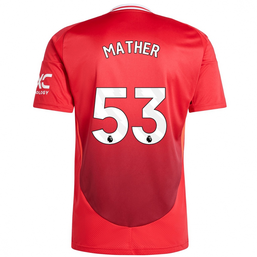 Vaikiškas Sam Mather #53 Ryškiai Raudona Namų Marškinėliai 2024/25 T-Shirt