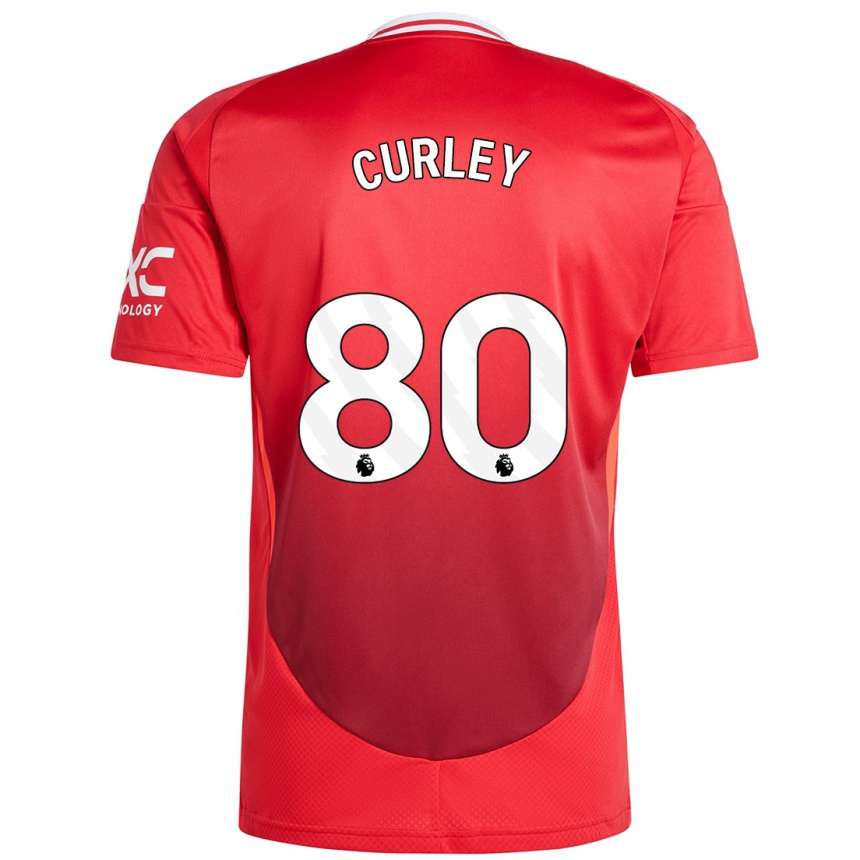 Vaikiškas Ruben Curley #80 Ryškiai Raudona Namų Marškinėliai 2024/25 T-Shirt