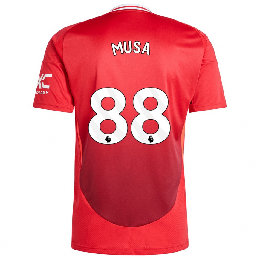 Vaikiškas Victor Musa #88 Ryškiai Raudona Namų Marškinėliai 2024/25 T-Shirt