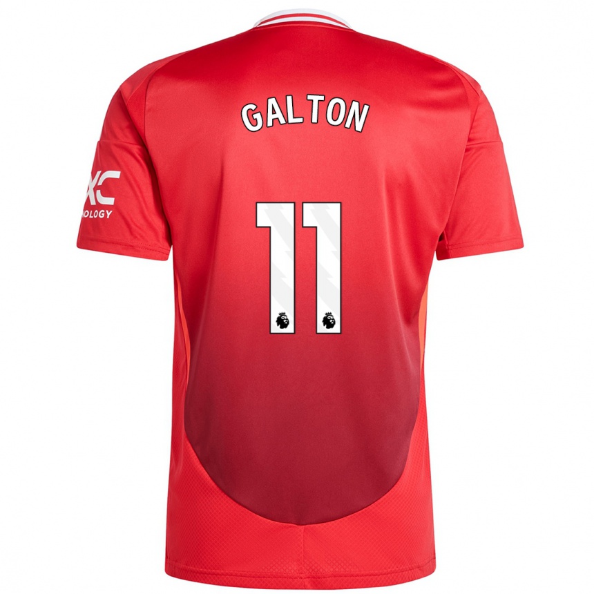 Vaikiškas Leah Galton #11 Ryškiai Raudona Namų Marškinėliai 2024/25 T-Shirt