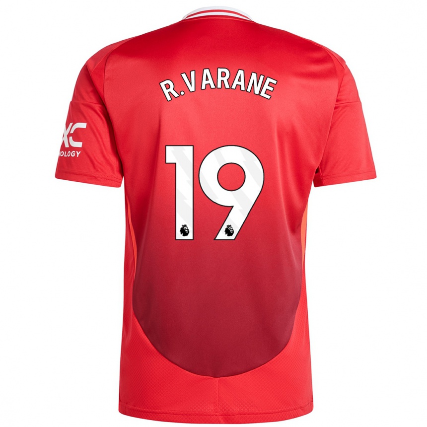 Vaikiškas Raphael Varane #19 Ryškiai Raudona Namų Marškinėliai 2024/25 T-Shirt