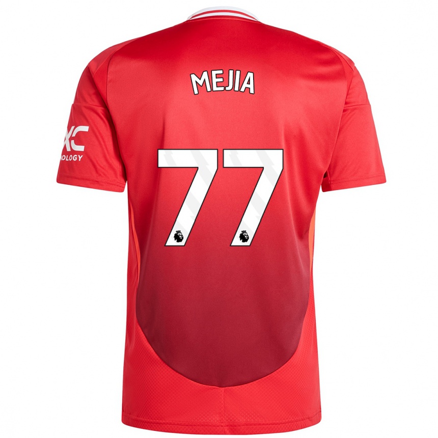 Vaikiškas Mateo Mejia #77 Ryškiai Raudona Namų Marškinėliai 2024/25 T-Shirt