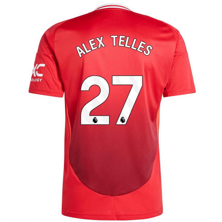 Vaikiškas Alex Nicolao Telles #27 Ryškiai Raudona Namų Marškinėliai 2024/25 T-Shirt