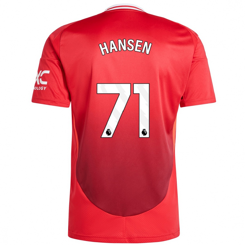 Vaikiškas Isak Hansen-Aaroen #71 Ryškiai Raudona Namų Marškinėliai 2024/25 T-Shirt