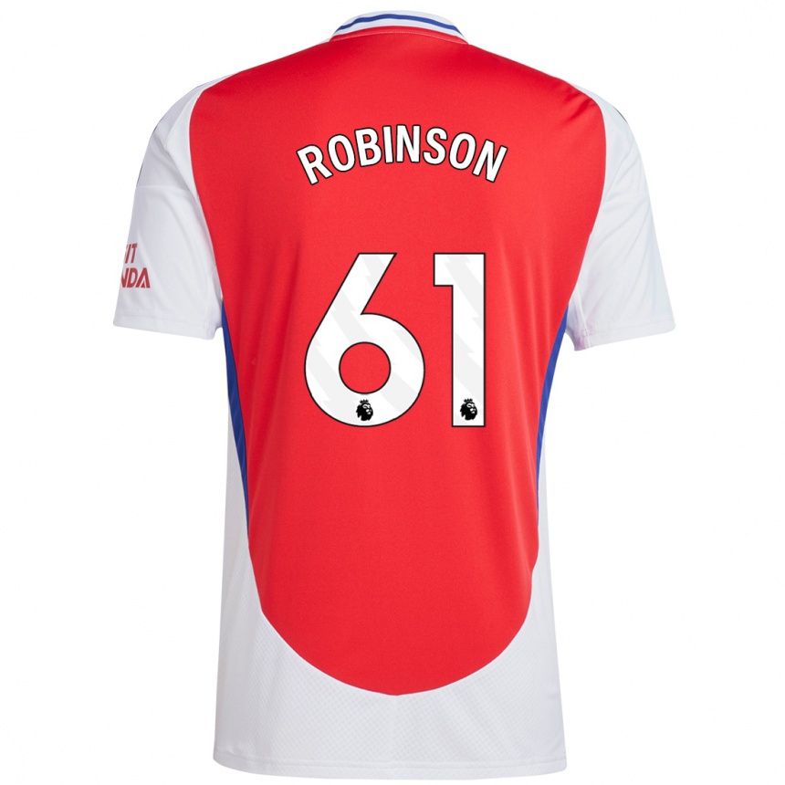 Vaikiškas Josh Robinson #61 Raudona Balta Namų Marškinėliai 2024/25 T-Shirt