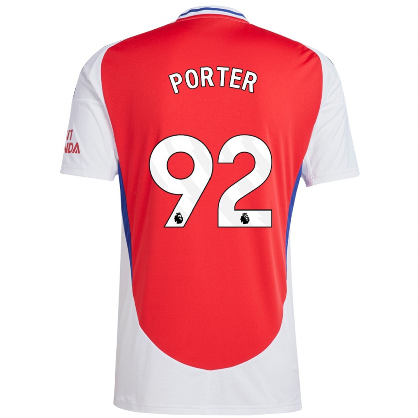 Vaikiškas Jack Porter #92 Raudona Balta Namų Marškinėliai 2024/25 T-Shirt