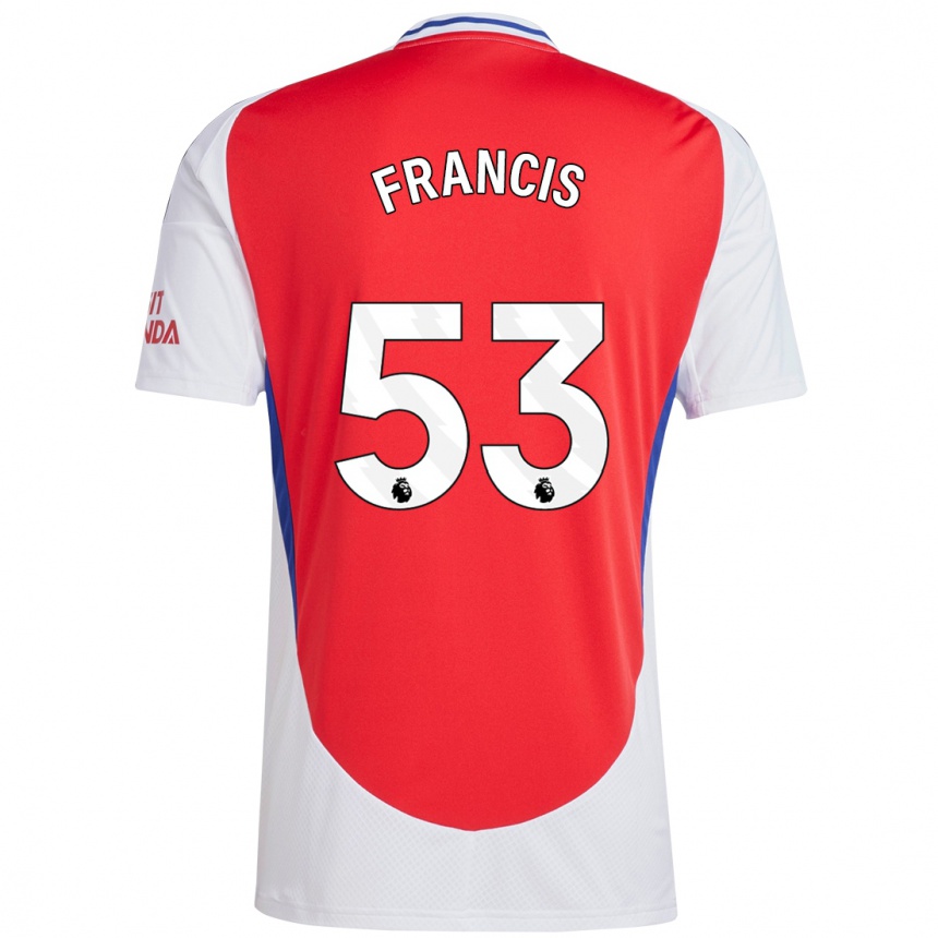 Vaikiškas Jack Henry Francis #53 Raudona Balta Namų Marškinėliai 2024/25 T-Shirt