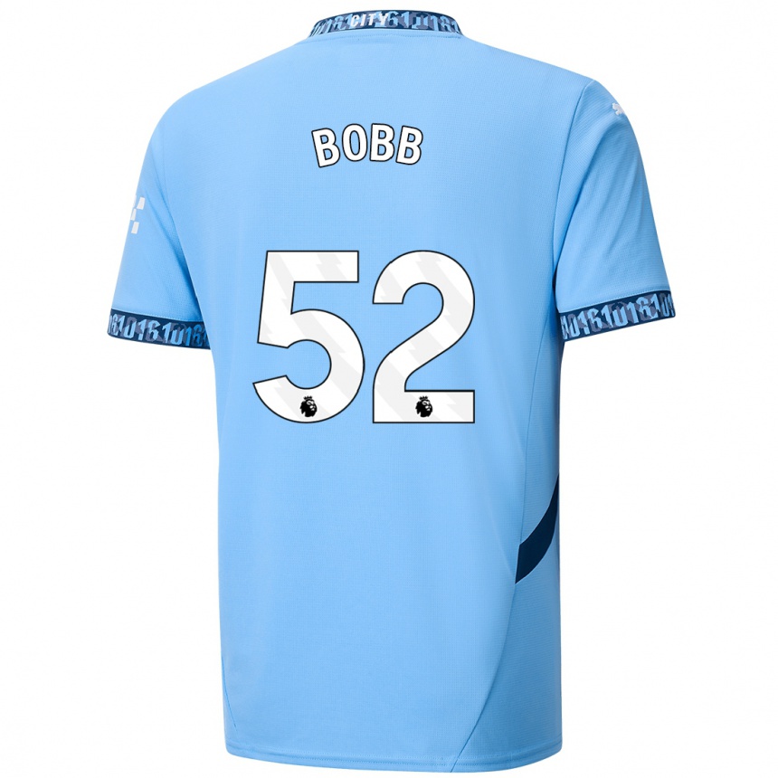 Vaikiškas Oscar Bobb #52 Tamsiai Mėlyna Namų Marškinėliai 2024/25 T-Shirt