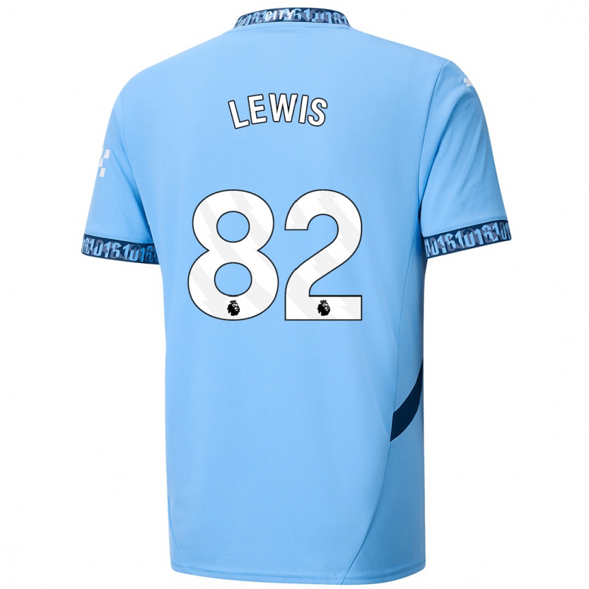 Vaikiškas Rico Lewis #82 Tamsiai Mėlyna Namų Marškinėliai 2024/25 T-Shirt