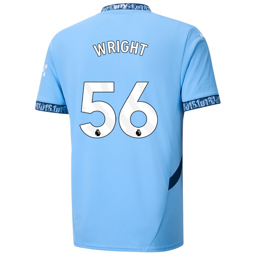 Vaikiškas Jacob Wright #56 Tamsiai Mėlyna Namų Marškinėliai 2024/25 T-Shirt