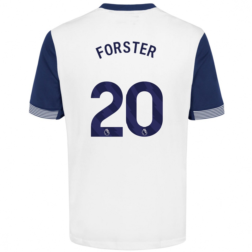 Vaikiškas Fraser Forster #20 Balta Mėlyna Namų Marškinėliai 2024/25 T-Shirt