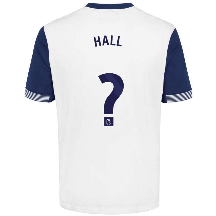 Vaikiškas Tye Hall #0 Balta Mėlyna Namų Marškinėliai 2024/25 T-Shirt