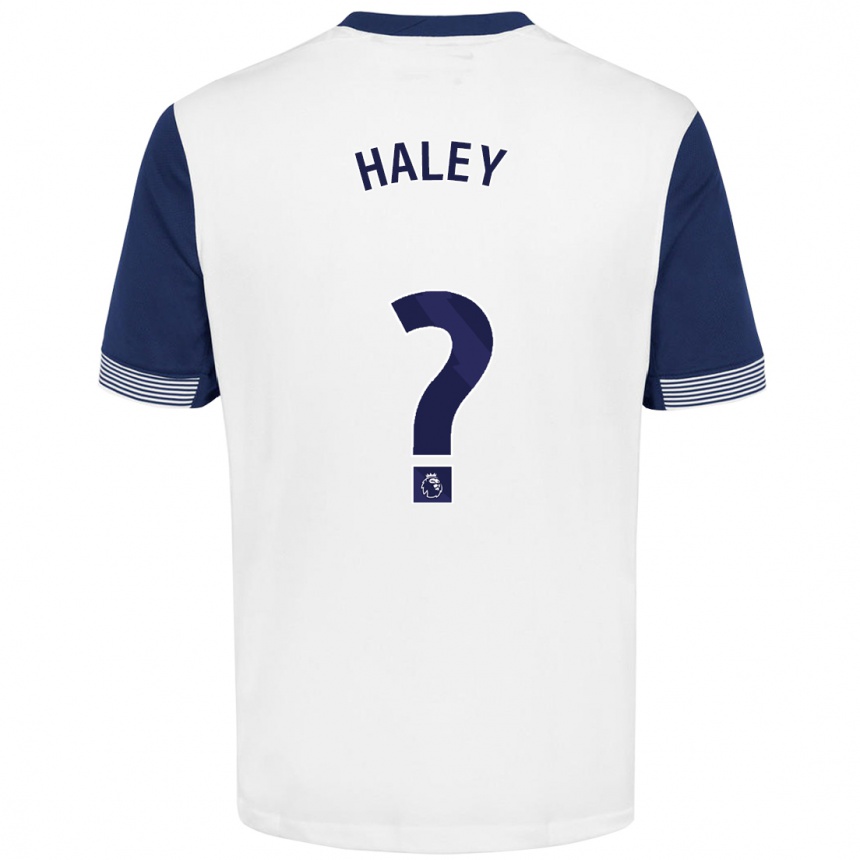 Vaikiškas Micah Haley #0 Balta Mėlyna Namų Marškinėliai 2024/25 T-Shirt