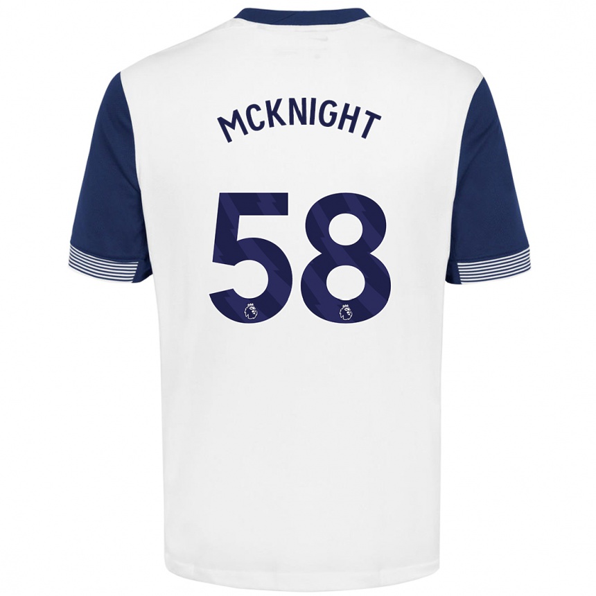 Vaikiškas Maxwell Mcknight #58 Balta Mėlyna Namų Marškinėliai 2024/25 T-Shirt