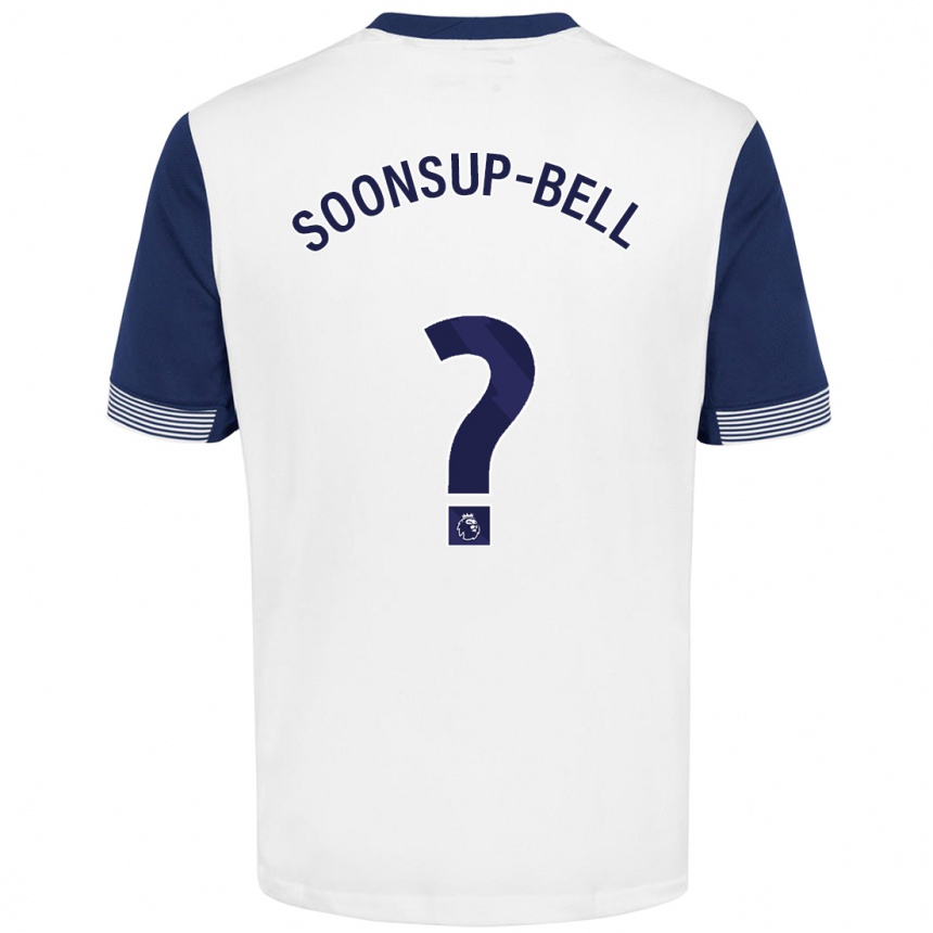 Vaikiškas Jude Soonsup-Bell #0 Balta Mėlyna Namų Marškinėliai 2024/25 T-Shirt