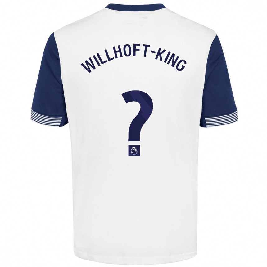 Vaikiškas Han Willhoft-King #0 Balta Mėlyna Namų Marškinėliai 2024/25 T-Shirt