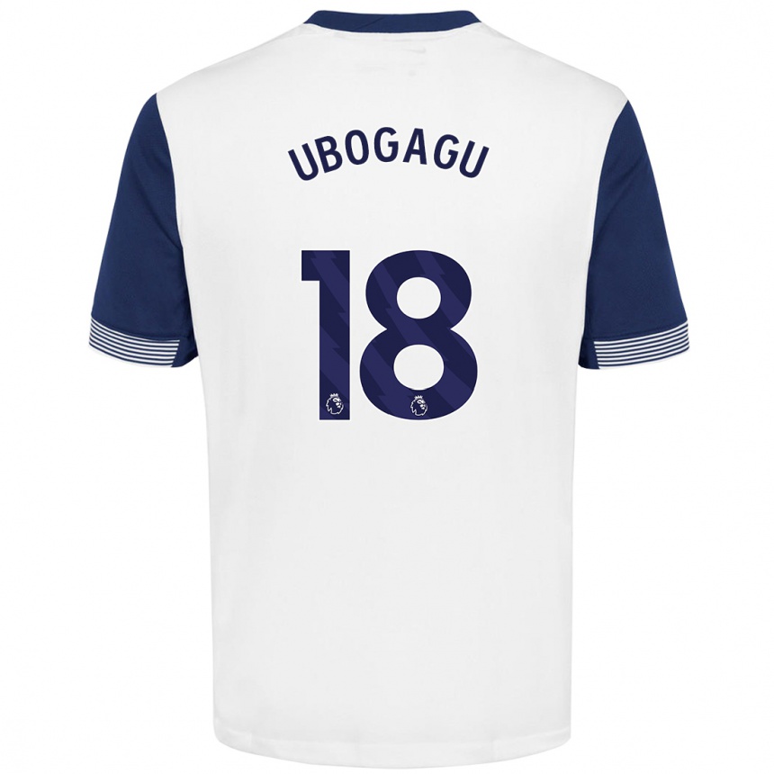 Vaikiškas Chioma Ubogagu #18 Balta Mėlyna Namų Marškinėliai 2024/25 T-Shirt