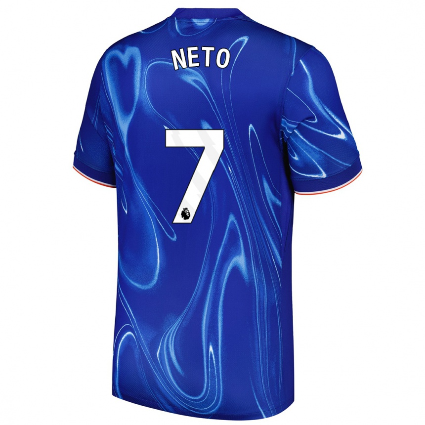 Vaikiškas Pedro Neto #7 Mėlyna Balta Namų Marškinėliai 2024/25 T-Shirt