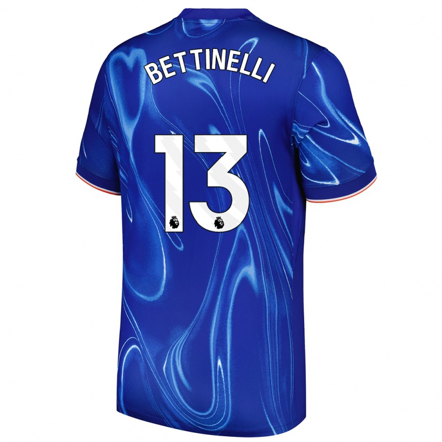 Vaikiškas Marcus Bettinelli #13 Mėlyna Balta Namų Marškinėliai 2024/25 T-Shirt