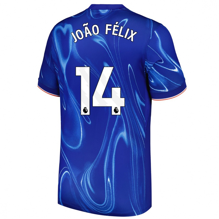 Vaikiškas Joao Felix #14 Mėlyna Balta Namų Marškinėliai 2024/25 T-Shirt