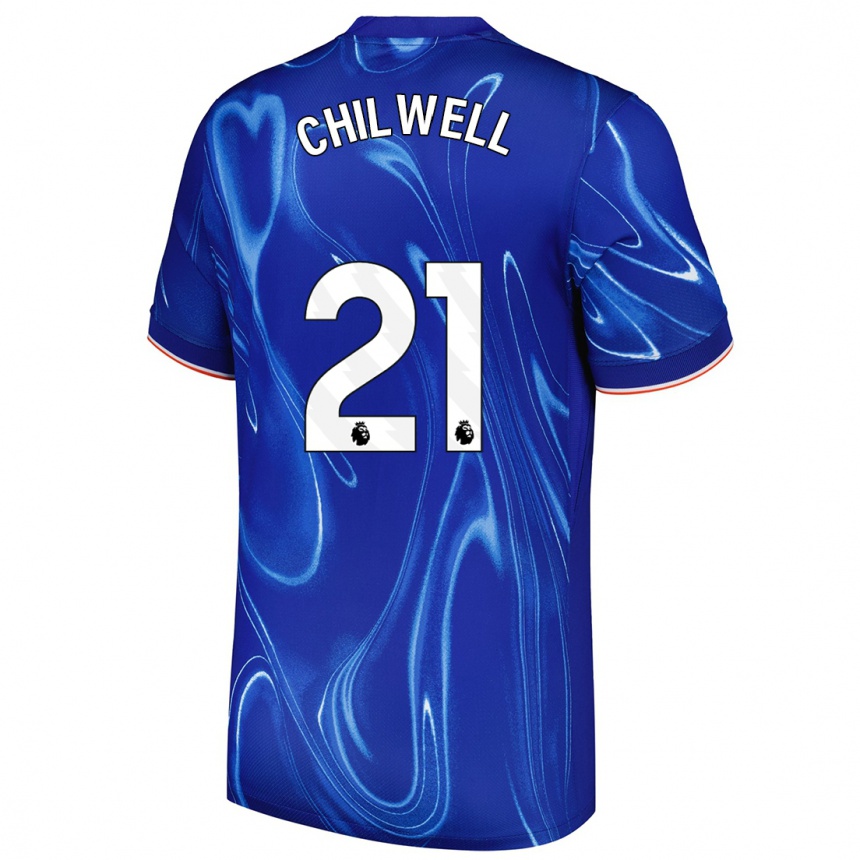 Vaikiškas Ben Chilwell #21 Mėlyna Balta Namų Marškinėliai 2024/25 T-Shirt