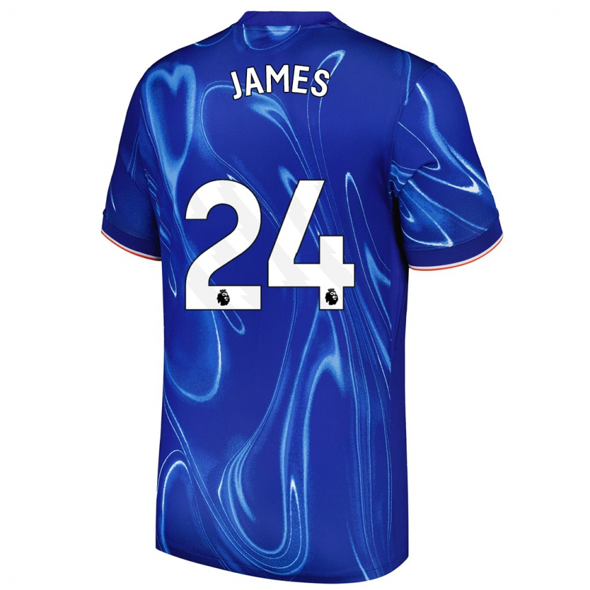 Vaikiškas Reece James #24 Mėlyna Balta Namų Marškinėliai 2024/25 T-Shirt