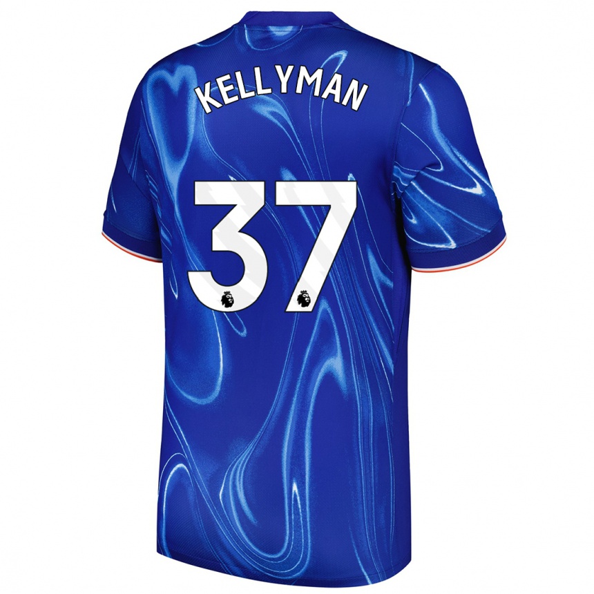 Vaikiškas Omari Kellyman #37 Mėlyna Balta Namų Marškinėliai 2024/25 T-Shirt