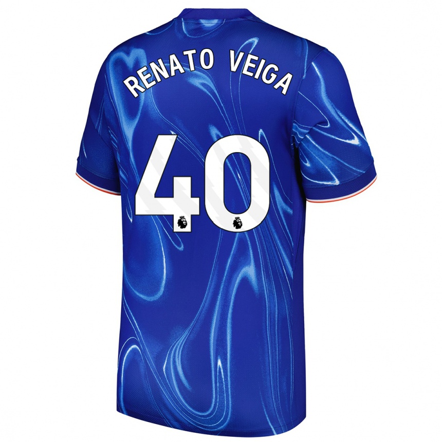 Vaikiškas Renato Veiga #40 Mėlyna Balta Namų Marškinėliai 2024/25 T-Shirt