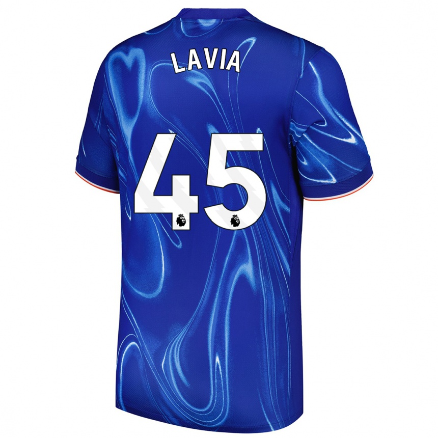 Vaikiškas Roméo Lavia #45 Mėlyna Balta Namų Marškinėliai 2024/25 T-Shirt