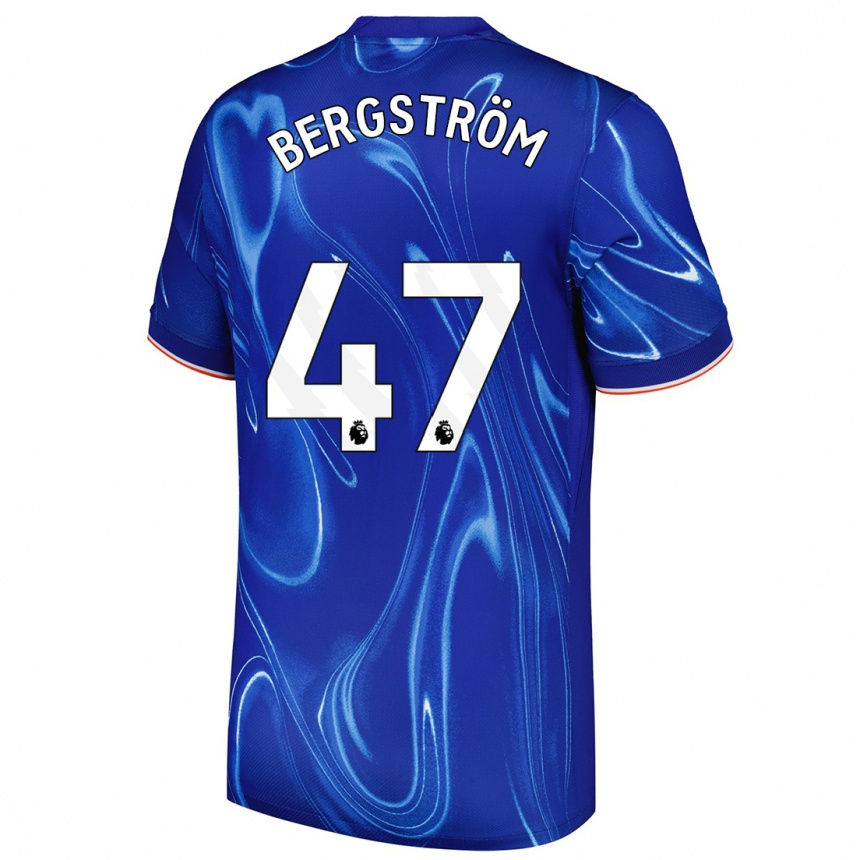 Vaikiškas Lucas Bergström #47 Mėlyna Balta Namų Marškinėliai 2024/25 T-Shirt