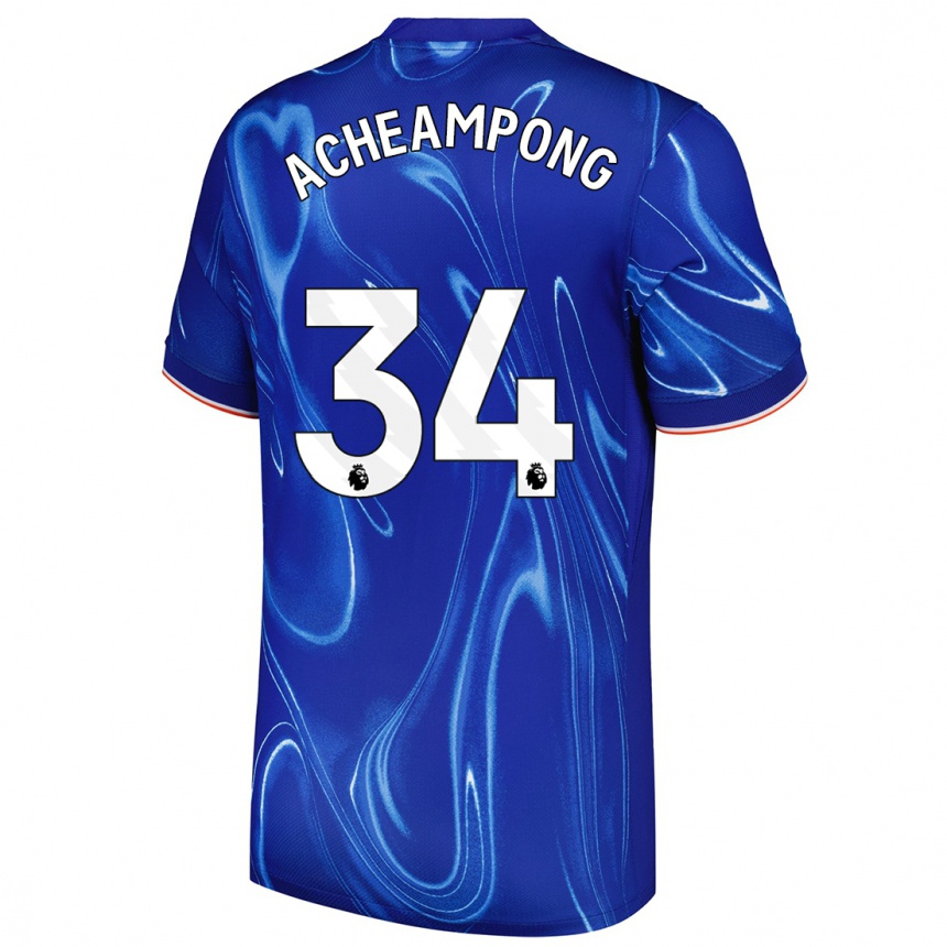 Vaikiškas Josh Acheampong #34 Mėlyna Balta Namų Marškinėliai 2024/25 T-Shirt