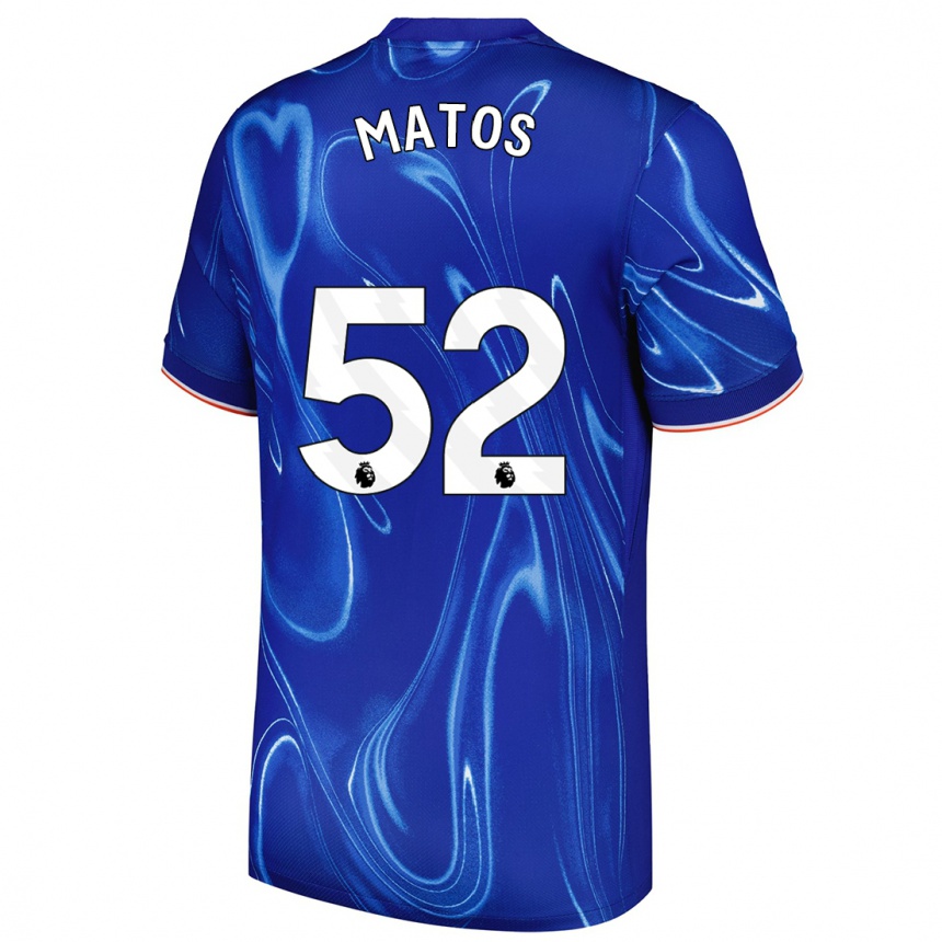 Vaikiškas Alex Matos #52 Mėlyna Balta Namų Marškinėliai 2024/25 T-Shirt