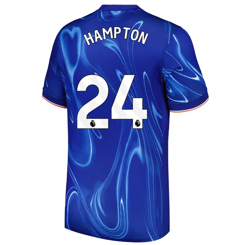 Vaikiškas Hannah Hampton #24 Mėlyna Balta Namų Marškinėliai 2024/25 T-Shirt