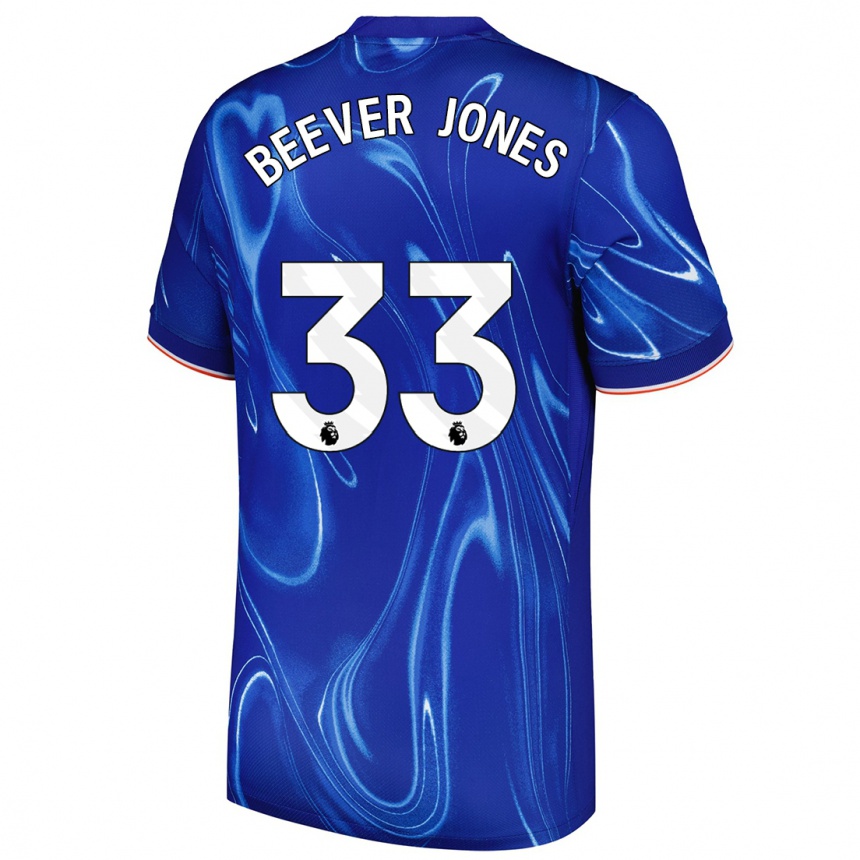 Vaikiškas Aggie Beever-Jones #33 Mėlyna Balta Namų Marškinėliai 2024/25 T-Shirt