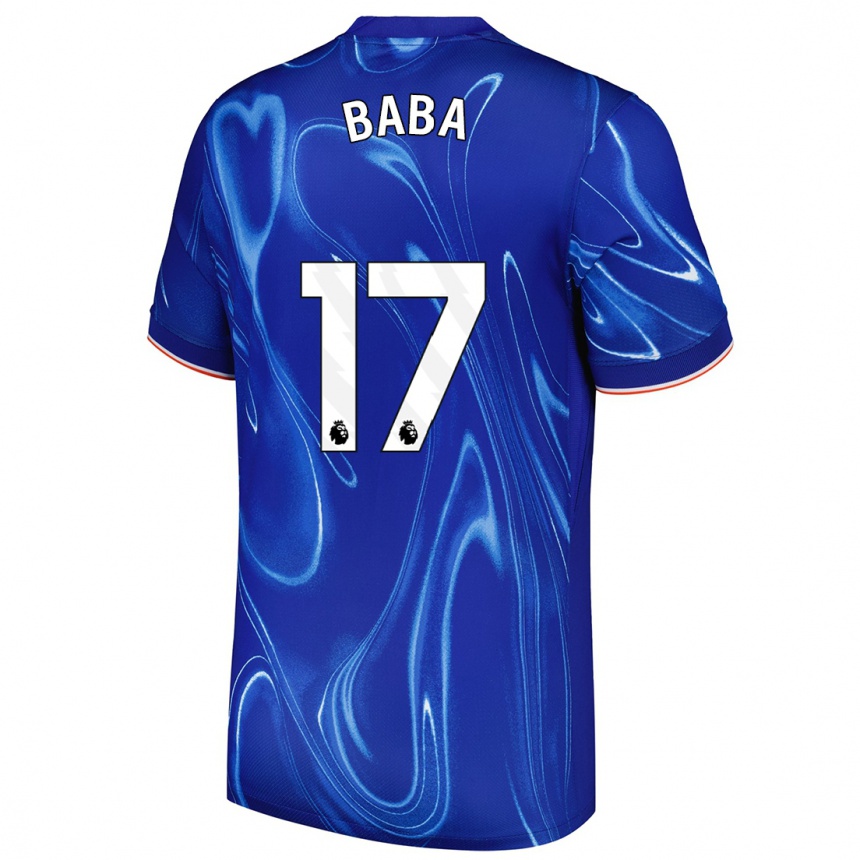 Vaikiškas Abdul-Rahman Baba #17 Mėlyna Balta Namų Marškinėliai 2024/25 T-Shirt