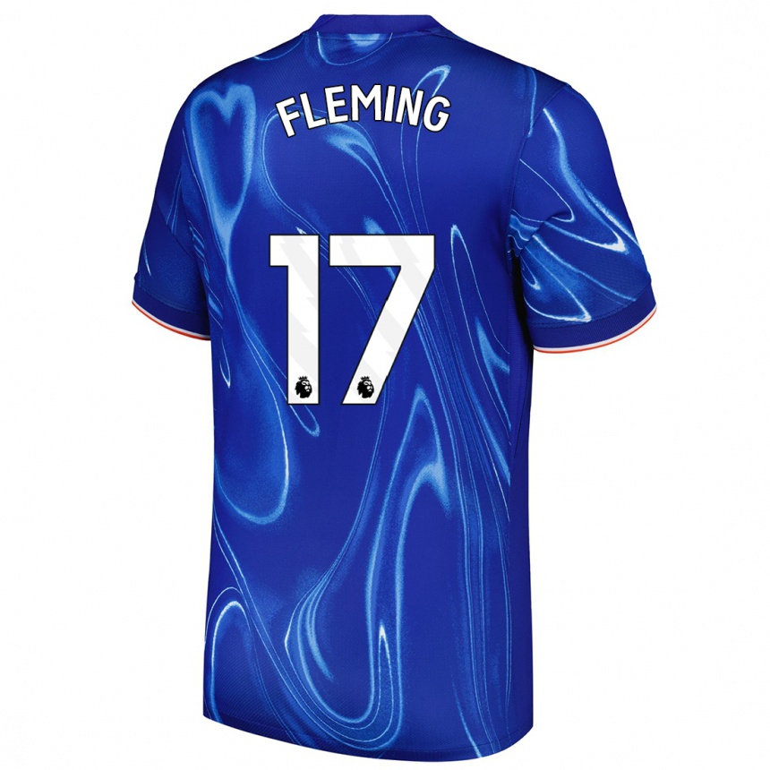 Vaikiškas Jessie Fleming #17 Mėlyna Balta Namų Marškinėliai 2024/25 T-Shirt