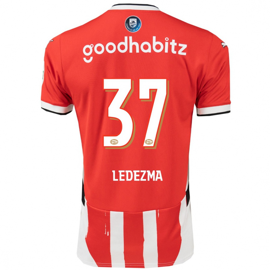 Vaikiškas Richard Ledezma #37 Raudona Balta Namų Marškinėliai 2024/25 T-Shirt