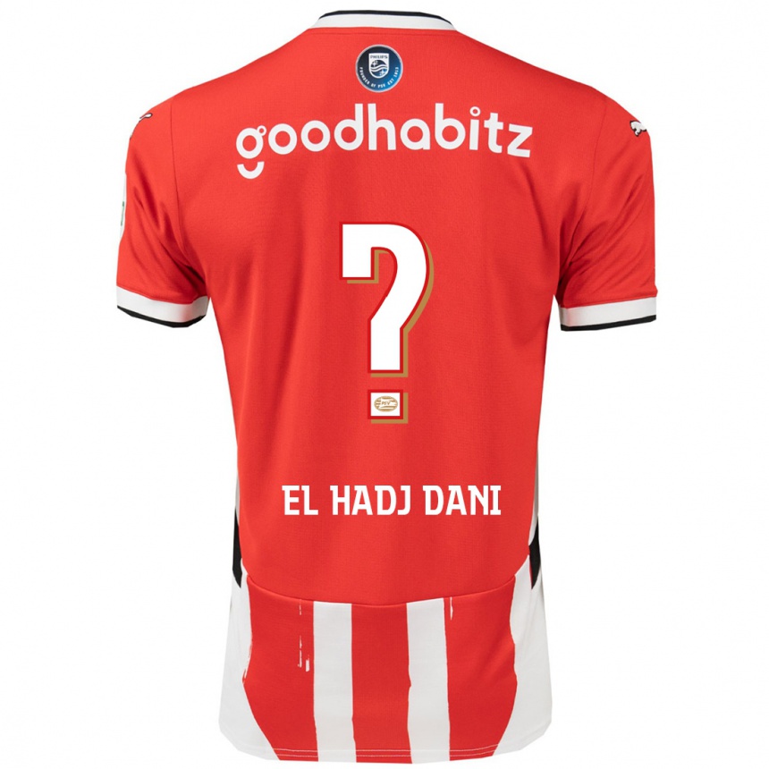 Vaikiškas Soudais El Hadj Dani #0 Raudona Balta Namų Marškinėliai 2024/25 T-Shirt