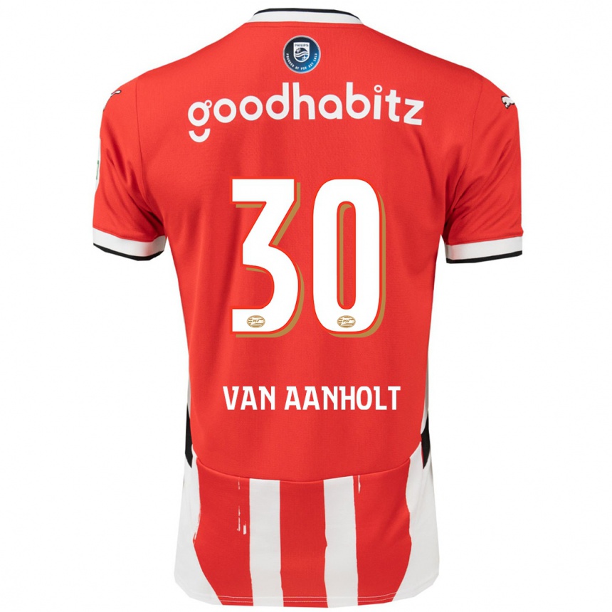 Vaikiškas Patrick Van Aanholt #30 Raudona Balta Namų Marškinėliai 2024/25 T-Shirt