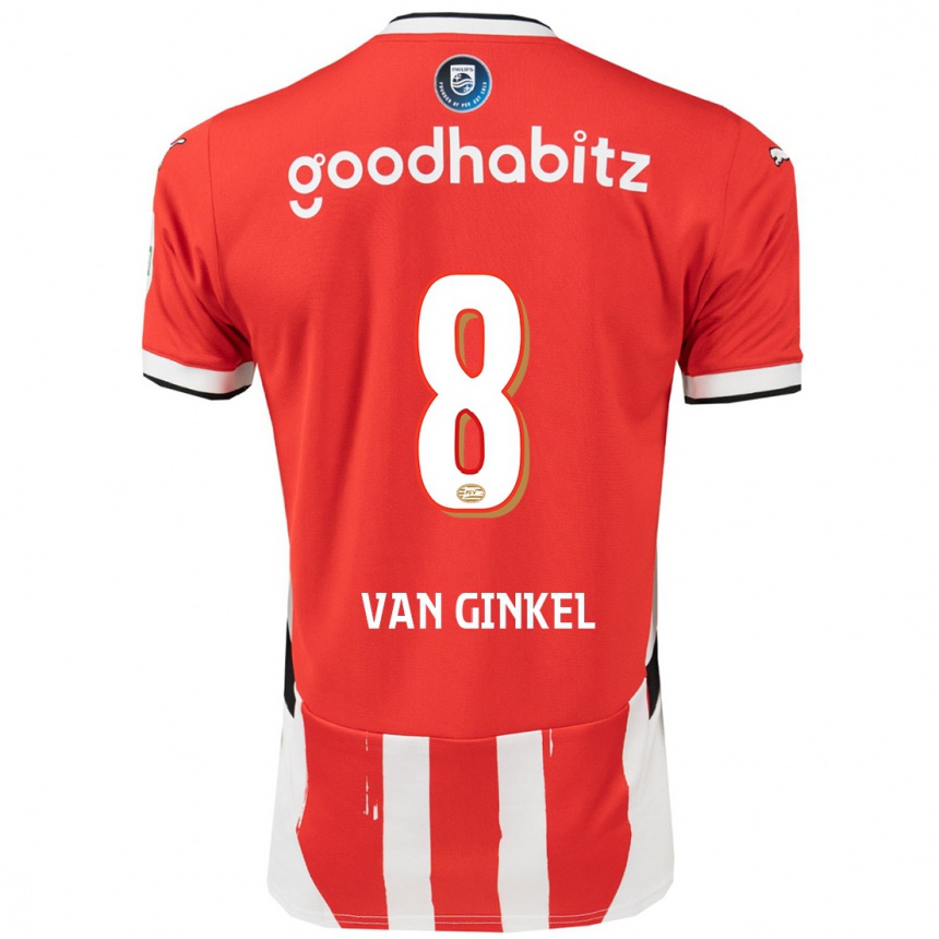 Vaikiškas Marco Van Ginkel #8 Raudona Balta Namų Marškinėliai 2024/25 T-Shirt