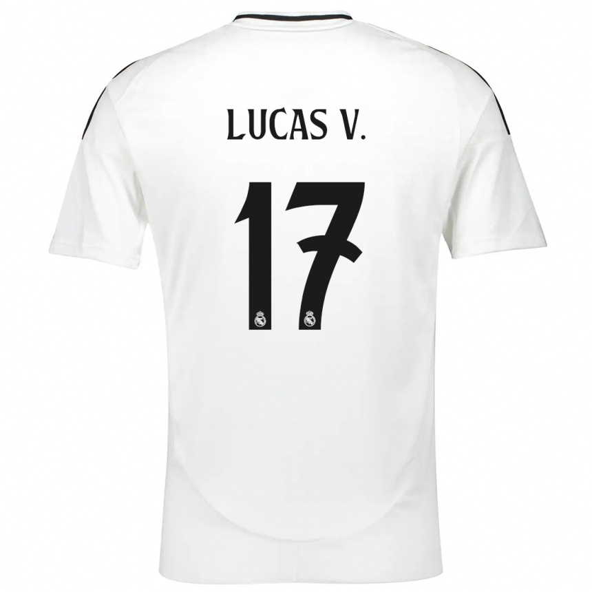 Vaikiškas Lucas Vazquez #17 Baltas Namų Marškinėliai 2024/25 T-Shirt