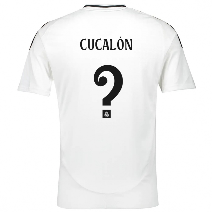 Vaikiškas Marc Cucalón #0 Baltas Namų Marškinėliai 2024/25 T-Shirt