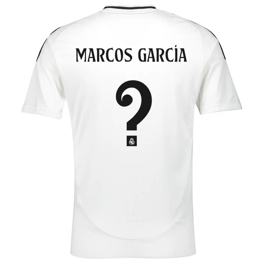 Vaikiškas Marcos García #0 Baltas Namų Marškinėliai 2024/25 T-Shirt