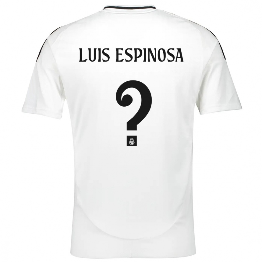 Vaikiškas José Luis Espinosa #0 Baltas Namų Marškinėliai 2024/25 T-Shirt