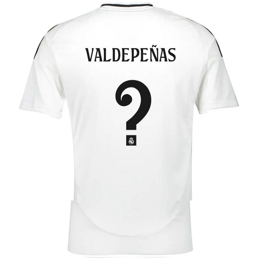 Vaikiškas Víctor Valdepeñas #0 Baltas Namų Marškinėliai 2024/25 T-Shirt