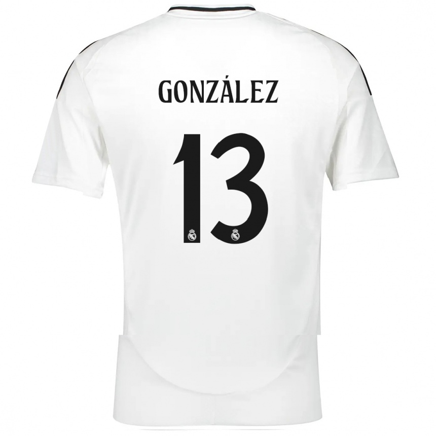 Vaikiškas Fran González #13 Baltas Namų Marškinėliai 2024/25 T-Shirt