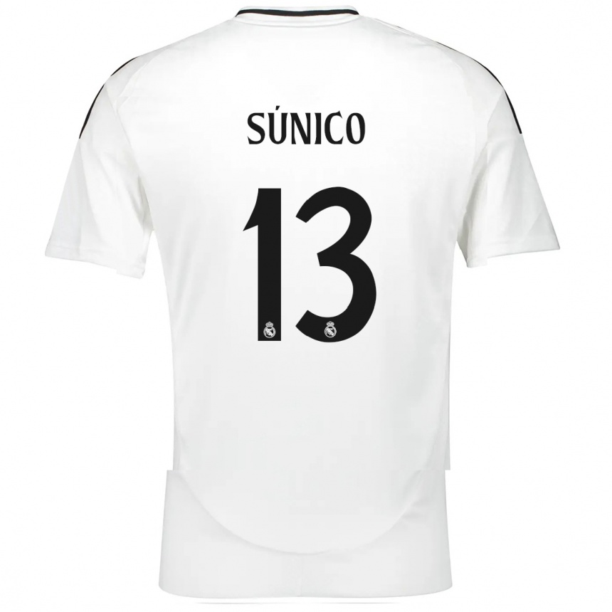 Vaikiškas Guille Súnico #13 Baltas Namų Marškinėliai 2024/25 T-Shirt