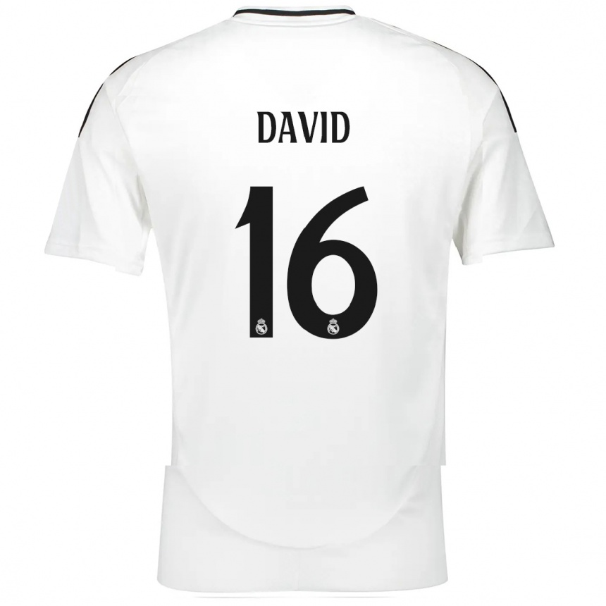 Vaikiškas Antonio David #16 Baltas Namų Marškinėliai 2024/25 T-Shirt